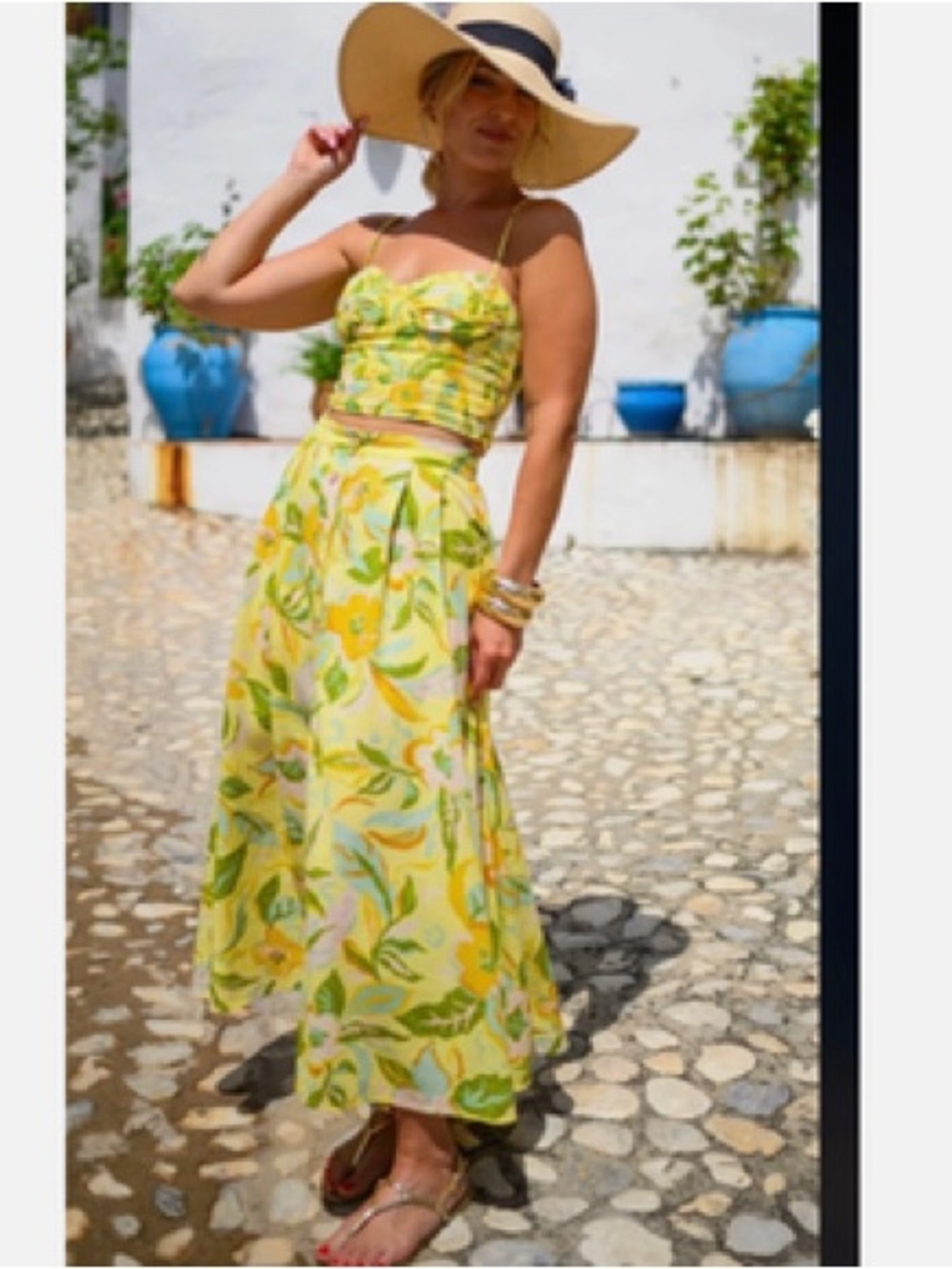 Rachel Rachel Roy, Yellow Floral Maxi Skirt — Lightweight Summer Skirt